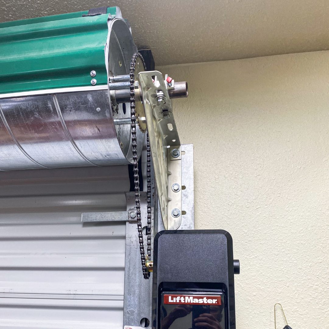 Commercial rolling door with a LiftMaster operator