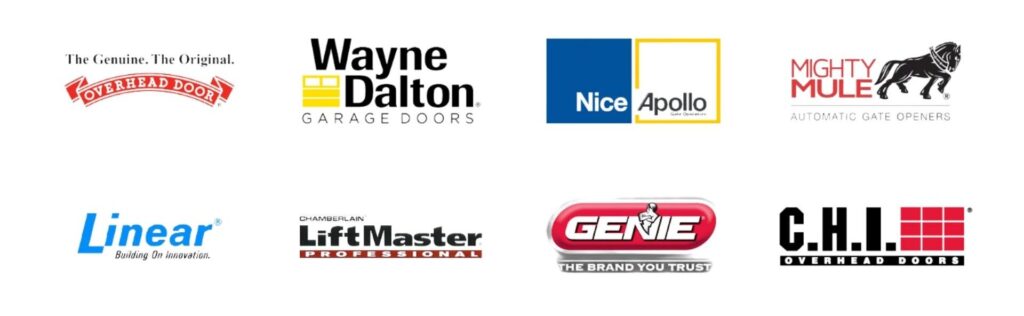 Garage door and gate opener brands we work with